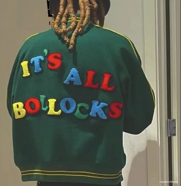 Varsity Bollocks Black Jacket M L Green 21SS Jamie S It's Reid All XL 0802